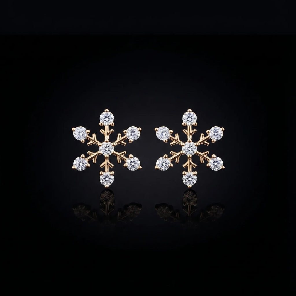 Snowflake Stud Earrings