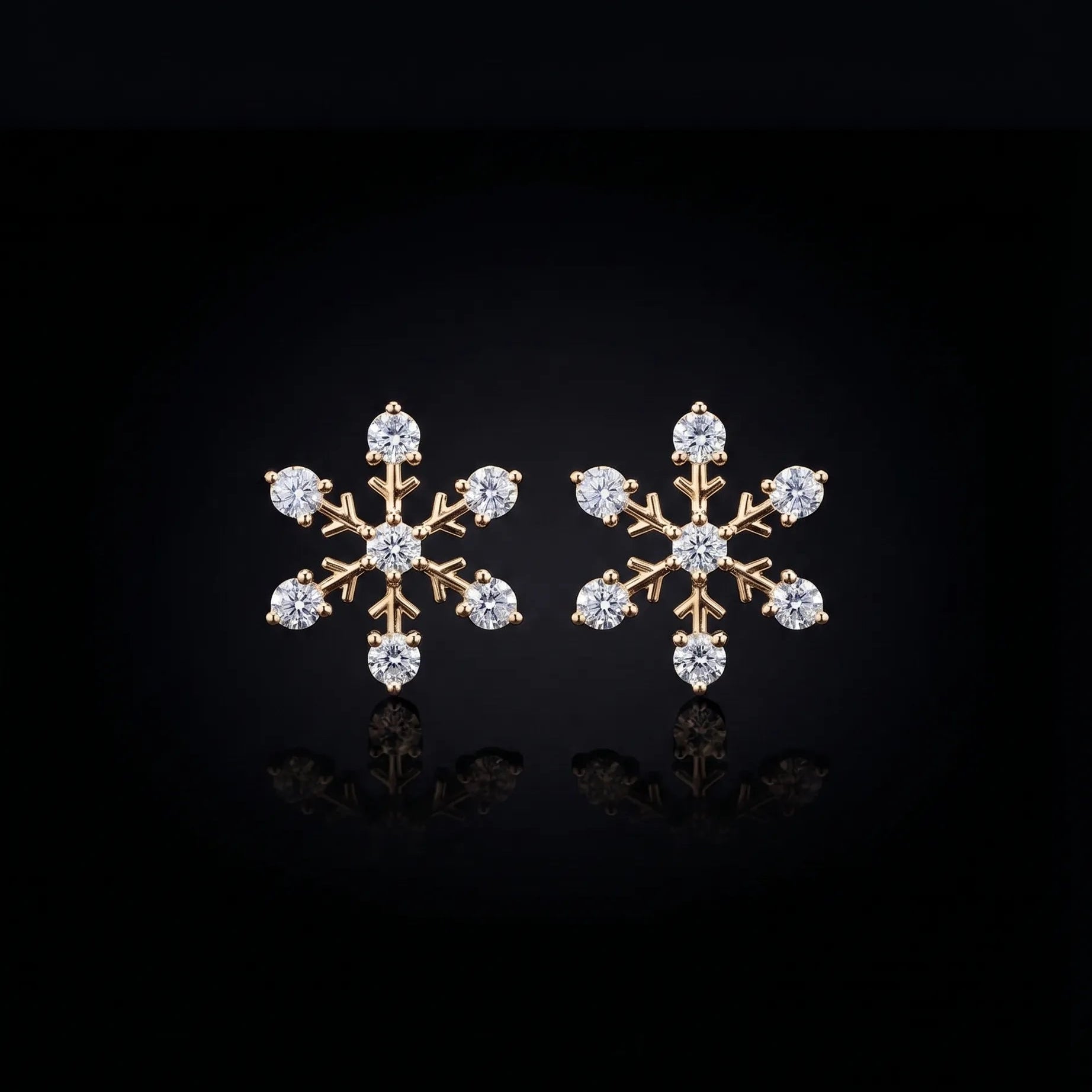 Snowflake Stud Earrings