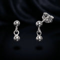 Double Dot Drop Dainty Earrings